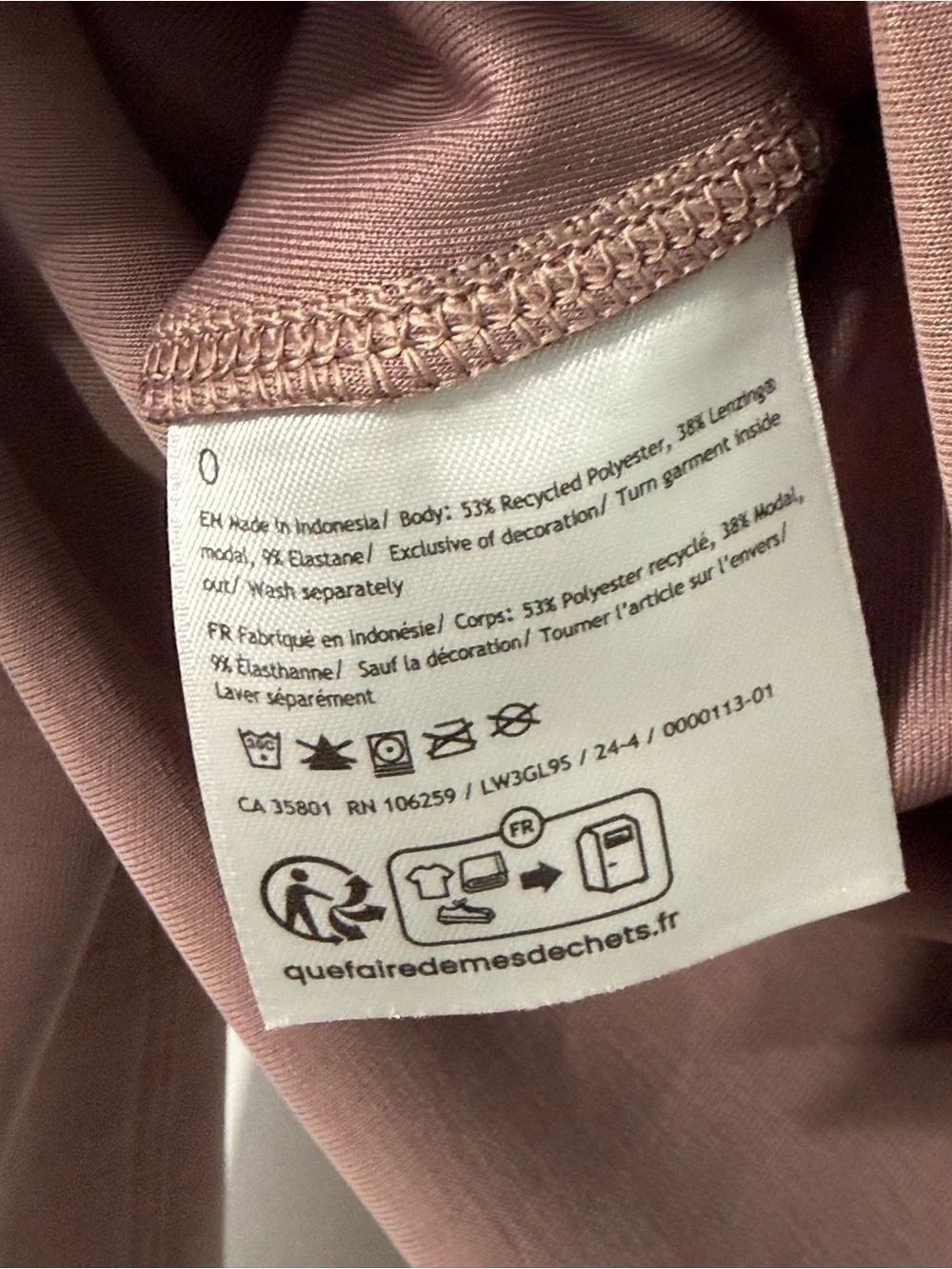 Lululemon Softstreme Perfectly Oversized Cropped Crew in Twilight Rose size Zero